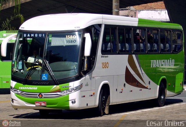 Transimão 1580 na cidade de Belo Horizonte, Minas Gerais, Brasil, por César Ônibus. Número da foto: #497445.