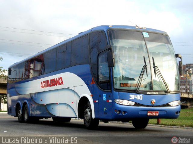 Viação Águia Branca 31410 na cidade de Vitória, Espírito Santo, Brasil, por Lucas  Ribeiro. Número da foto: #474636.