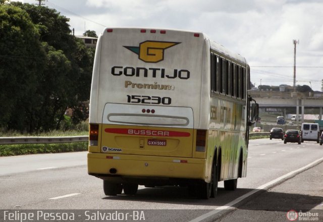 Empresa Gontijo de Transportes 15230 na cidade de Salvador, Bahia, Brasil, por Felipe Pessoa de Albuquerque. ID da foto: 498790.