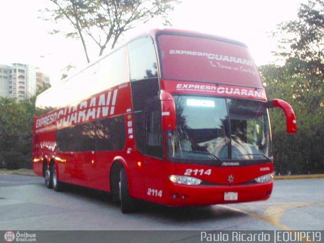 Expreso Guarani 2114 na cidade de São Paulo, São Paulo, Brasil, por Paulo Ricardo. Número da foto: #500123.