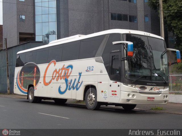 Costa Sul Turismo 1312 na cidade de Joinville, Santa Catarina, Brasil, por Andrews  Fuscolin. Número da foto: #500099.