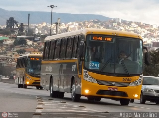 Viação Santa Edwiges 5740 na cidade de Belo Horizonte, Minas Gerais, Brasil, por Adão Raimundo Marcelino. Número da foto: #503096.