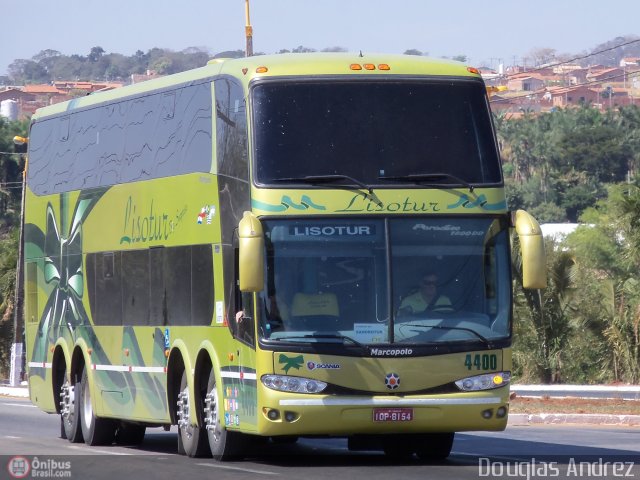 Lisotur Turismo 4400 na cidade de Trindade, Goiás, Brasil, por Douglas Andrez. Número da foto: #503075.