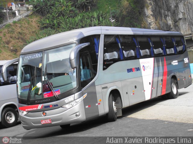 Breda Transportes e Serviços 1596 na cidade de Santos, São Paulo, Brasil, por Adam Xavier Rodrigues Lima. ID da foto: 502128.