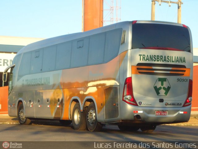 Transbrasiliana Transportes e Turismo 90901 na cidade de Palmas, Tocantins, Brasil, por Lucas Ferreira dos Santos Gomes. ID da foto: 503607.