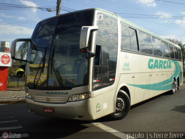 Viação Garcia 6968 na cidade de Presidente Prudente, São Paulo, Brasil, por Paulo J. S. Ferre. Número da foto: #503434.