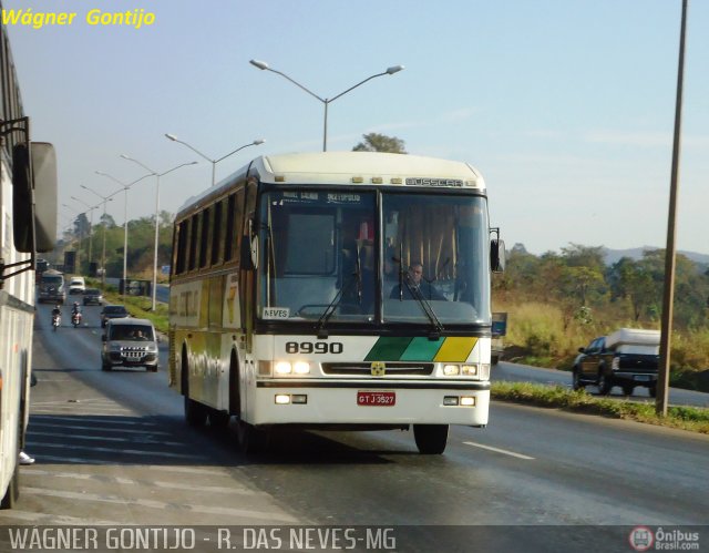 Empresa Gontijo de Transportes 8990 na cidade de Ribeirão das Neves, Minas Gerais, Brasil, por Wagner Gontijo Várzea da Palma-mg. Número da foto: #506356.