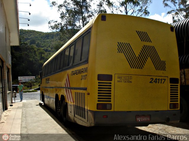 Viação Itapemirim 24117 na cidade de Manhuaçu, Minas Gerais, Brasil, por Alexsandro Farias Barros. Número da foto: #507667.