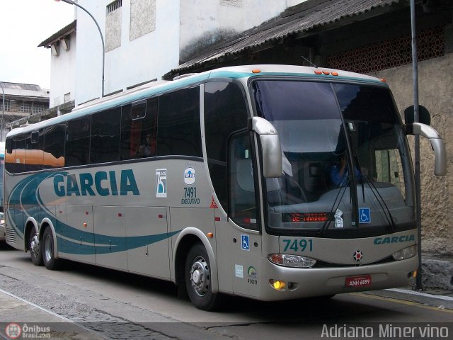 Viação Garcia 7491 na cidade de Rio de Janeiro, Rio de Janeiro, Brasil, por Adriano Minervino. ID da foto: 508381.