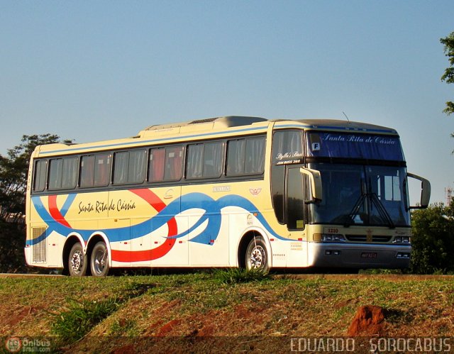Viação Santa Rita de Cássia 1210 na cidade de São José do Rio Preto, São Paulo, Brasil, por EDUARDO - SOROCABUS. Número da foto: #509793.