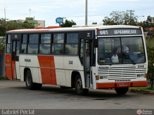 Viação Paraúna 3340 na cidade de Caldas Novas, Goiás, Brasil, por Gabriel Peclat. Número da foto: #510008.