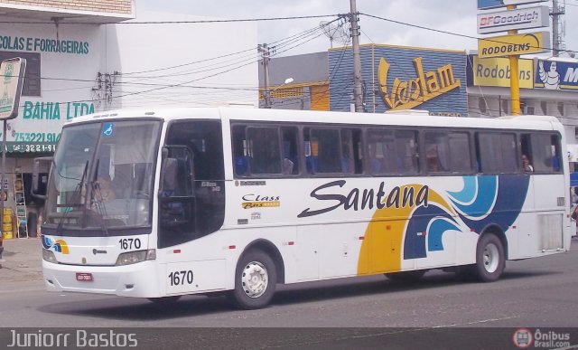 Empresas de Transportes Santana e São Paulo 1670 na cidade de Feira de Santana, Bahia, Brasil, por Juniorr Bastos. ID da foto: 509606.