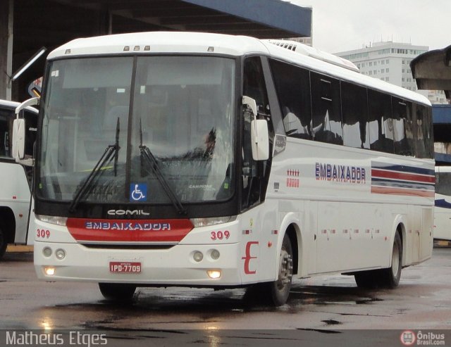 Expresso Embaixador 309 na cidade de Porto Alegre, Rio Grande do Sul, Brasil, por Matheus Etges. Número da foto: #511027.