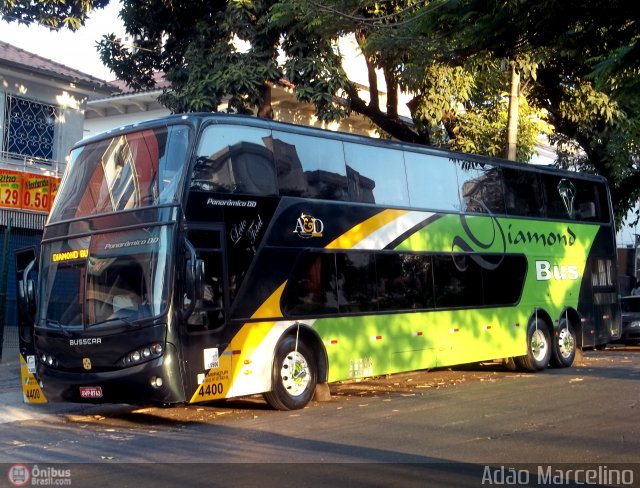 Diamond Bus Locação e Transportes 4400 na cidade de Belo Horizonte, Minas Gerais, Brasil, por Adão Raimundo Marcelino. ID da foto: 514662.