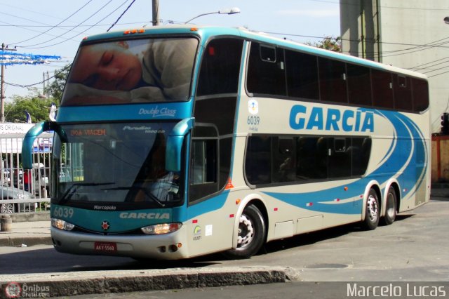 Viação Garcia 6039 na cidade de Rio de Janeiro, Rio de Janeiro, Brasil, por Marcelo Lucas. Número da foto: #513276.