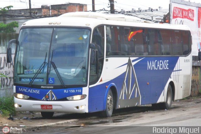 Rápido Macaense RJ 150.110 na cidade de Nova Iguaçu, Rio de Janeiro, Brasil, por Rodrigo Miguel. ID da foto: 477284.