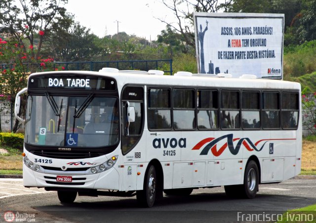 AVOA - Auto Viação Ourinhos Assis 34125 na cidade de Assis, São Paulo, Brasil, por Francisco Ivano. Número da foto: #478469.