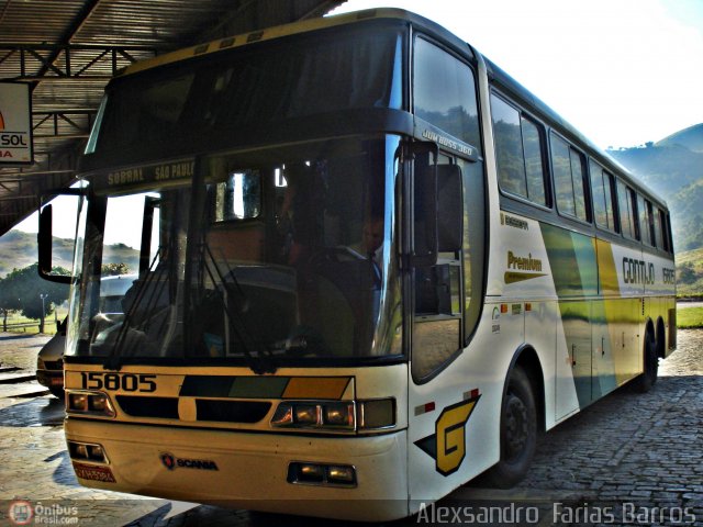 Empresa Gontijo de Transportes 15805 na cidade de Leopoldina, Minas Gerais, Brasil, por Alexsandro  Farias Barros. ID da foto: 478596.