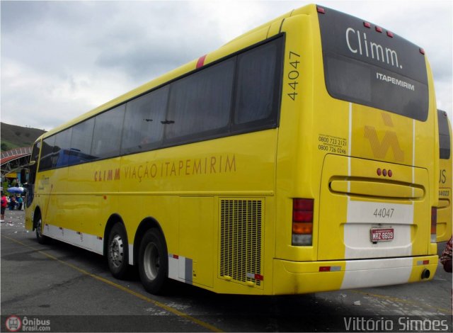 Viação Itapemirim 44047 na cidade de Aparecida, São Paulo, Brasil, por Vittório Simões. ID da foto: 483028.