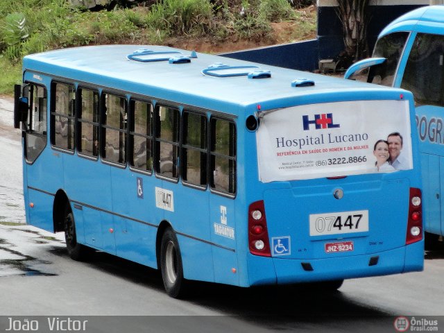 Taguatur - Taguatinga Transporte e Turismo 07447 na cidade de Teresina, Piauí, Brasil, por João Victor. ID da foto: 482287.