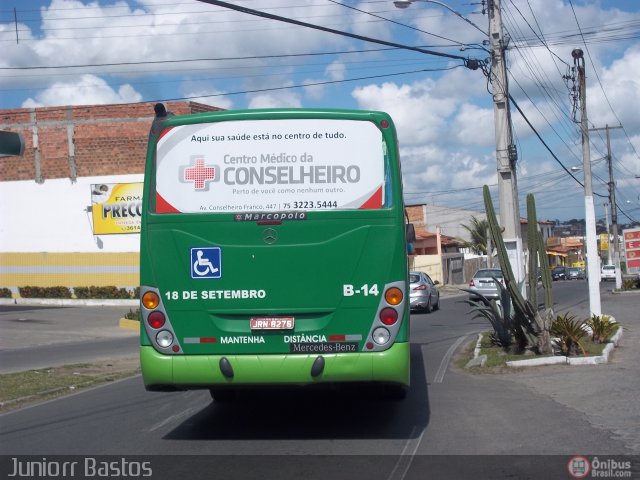 Viação Santíssimo > 18 de Setembro B14 na cidade de Feira de Santana, Bahia, Brasil, por Juniorr Bastos. ID da foto: 482913.