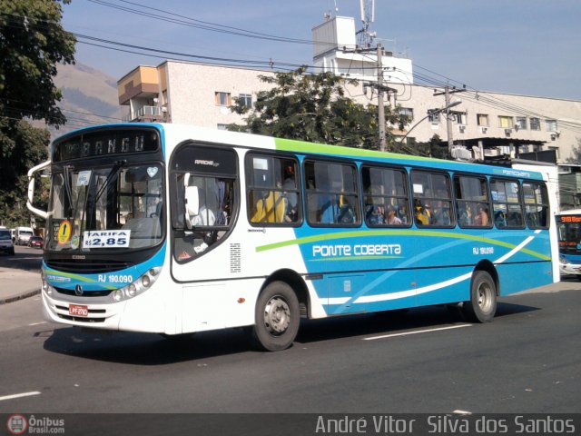 Viação Ponte Coberta RJ 190.090 na cidade de Rio de Janeiro, Rio de Janeiro, Brasil, por André Vitor  Silva dos Santos. Número da foto: #483363.