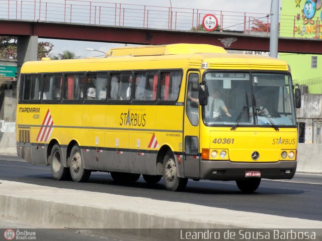 Viação Itapemirim 40361 na cidade de Rio de Janeiro, Rio de Janeiro, Brasil, por Leandro de Sousa Barbosa. ID da foto: 514694.