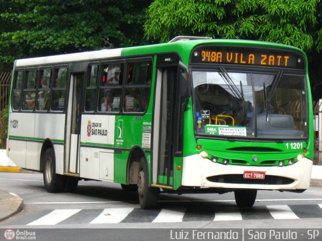 Viação Santa Brígida 1 1201 na cidade de São Paulo, São Paulo, Brasil, por Rafael Santos. ID da foto: 528066.