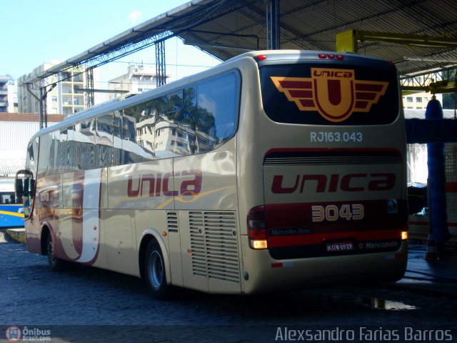 Transportes Única Petrópolis RJ 163.043 na cidade de Petrópolis, Rio de Janeiro, Brasil, por Alexsandro Farias Barros. Número da foto: #529075.