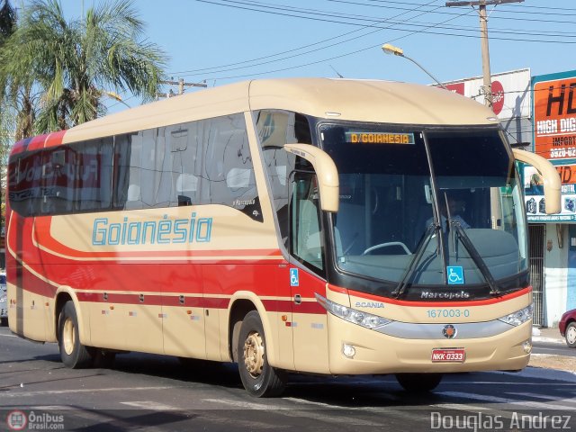 Auto Viação Goianésia 167003-0 na cidade de Goiânia, Goiás, Brasil, por Douglas Andrez. Número da foto: #532174.