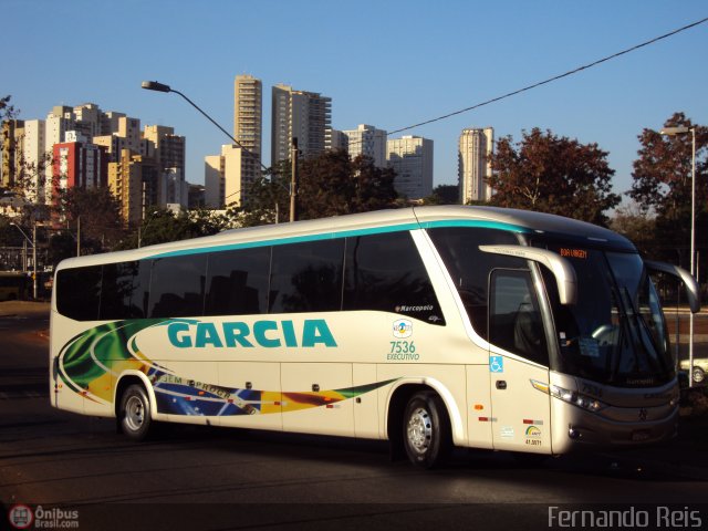 Viação Garcia 7536 na cidade de Ribeirão Preto, São Paulo, Brasil, por Fernando Reis. Número da foto: #533379.
