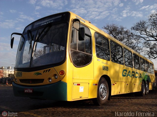 Viação Garcia 6939 na cidade de Londrina, Paraná, Brasil, por Haroldo Ferreira. ID da foto: 536470.