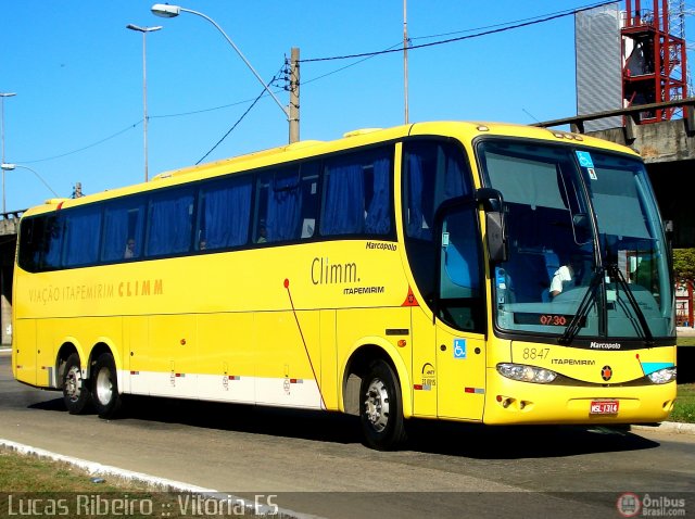 Viação Itapemirim 8847 na cidade de Vitória, Espírito Santo, Brasil, por Lucas  Ribeiro. ID da foto: 537217.