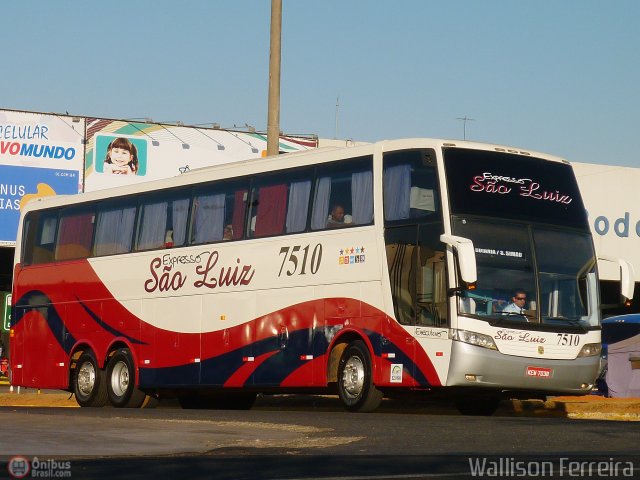Expresso São Luiz 7510 na cidade de Goiânia, Goiás, Brasil, por Wallison Ferreira. Número da foto: #538436.