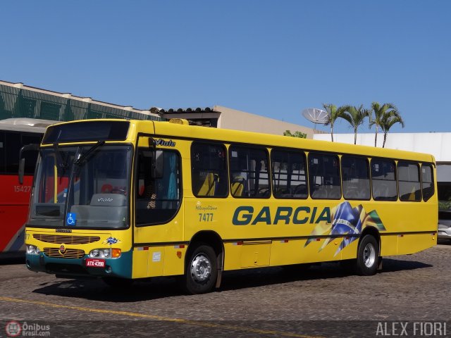 Viação Garcia 7477 na cidade de Londrina, Paraná, Brasil, por Alex Fiori. Número da foto: #540003.