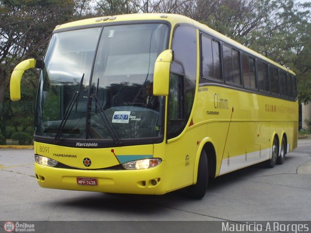 Viação Itapemirim 8091 na cidade de São Paulo, São Paulo, Brasil, por Mauricio A. Borges. Número da foto: #542877.