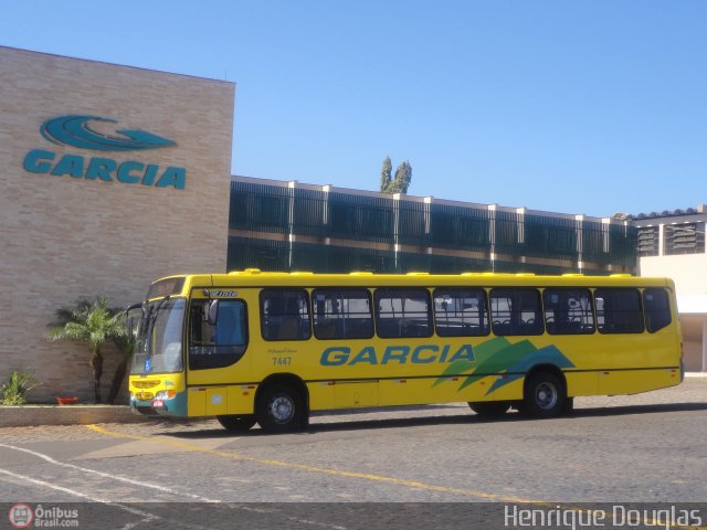 Viação Garcia 7447 na cidade de Londrina, Paraná, Brasil, por Henrique Douglas. ID da foto: 542557.