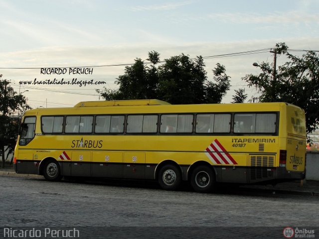 Viação Itapemirim 40187 na cidade de Vitória da Conquista, Bahia, Brasil, por Ricardo Peruch. Número da foto: #543112.