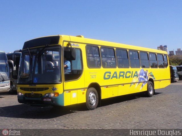 Viação Garcia 7477 na cidade de Londrina, Paraná, Brasil, por Henrique Douglas. ID da foto: 543552.