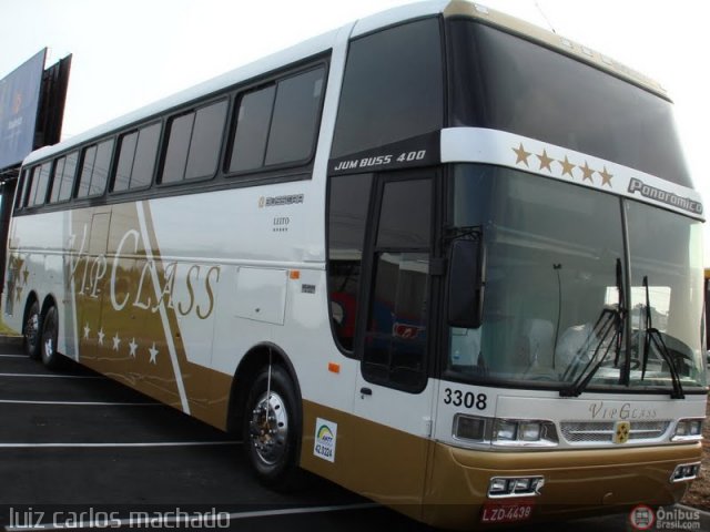Vip Class Tur 3308 na cidade de Florianópolis, Santa Catarina, Brasil, por Luiz Carlos Machado. Número da foto: #545568.