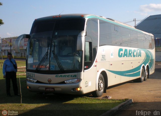 Viação Garcia 7421 na cidade de Cascavel, Paraná, Brasil, por Felipe  Dn. Número da foto: #545786.