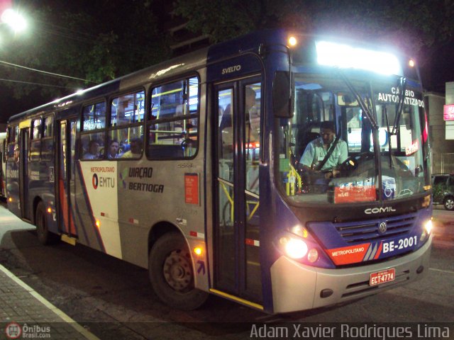 Viação Bertioga BE-2001 na cidade de Cubatão, São Paulo, Brasil, por Adam Xavier Rodrigues Lima. Número da foto: #546222.