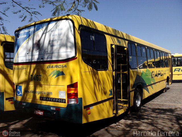 Viação Garcia 7467 na cidade de Londrina, Paraná, Brasil, por Haroldo Ferreira. ID da foto: 547437.