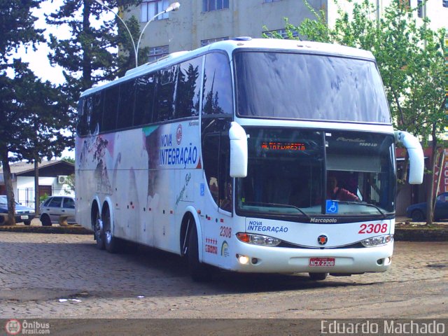 Viação Nova Integração 2308 na cidade de Carazinho, Rio Grande do Sul, Brasil, por Eduardo Machado. Número da foto: #552149.