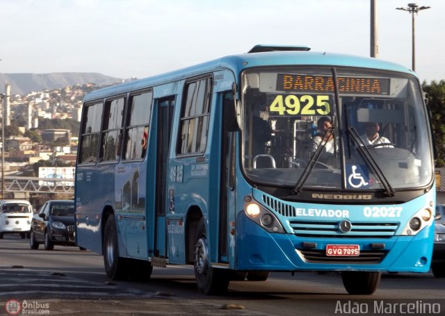 Vianel > Auto Viação Pioneira 02027 na cidade de Belo Horizonte, Minas Gerais, Brasil, por Adão Raimundo Marcelino. Número da foto: #517404.