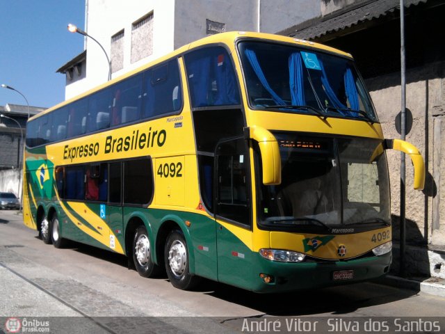 Expresso Brasileiro 4092 na cidade de Rio de Janeiro, Rio de Janeiro, Brasil, por André Vitor  Silva dos Santos. ID da foto: 553364.