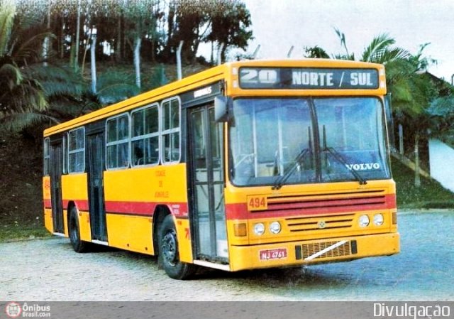 Gidion Transporte e Turismo 494 na cidade de Joinville, Santa Catarina, Brasil, por Andrews  Fuscolin. Número da foto: #554383.