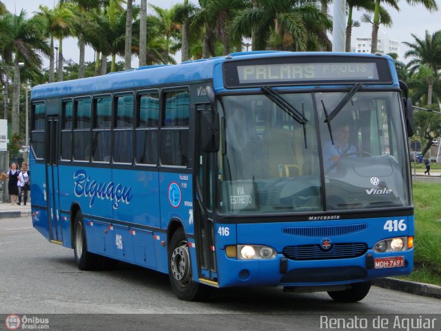 Biguaçu Transportes Coletivos Administração e Participação 416 na cidade de Florianópolis, Santa Catarina, Brasil, por Renato de Aguiar. ID da foto: 519022.