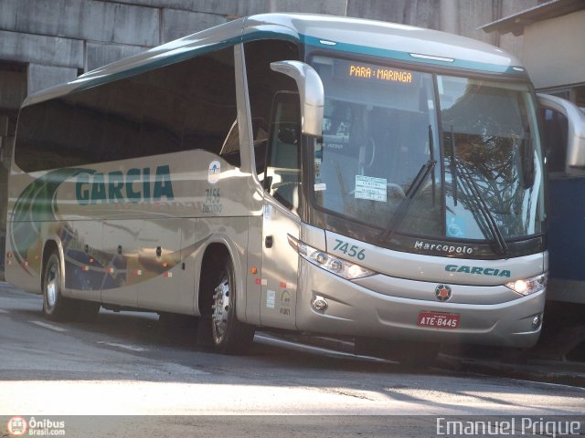 Viação Garcia 7456 na cidade de Curitiba, Paraná, Brasil, por Emanuel Prique. Número da foto: #520967.