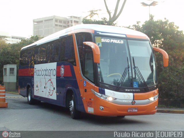 Viação Piracicabana 1481 na cidade de São Paulo, São Paulo, Brasil, por Paulo Ricardo. Número da foto: #520679.